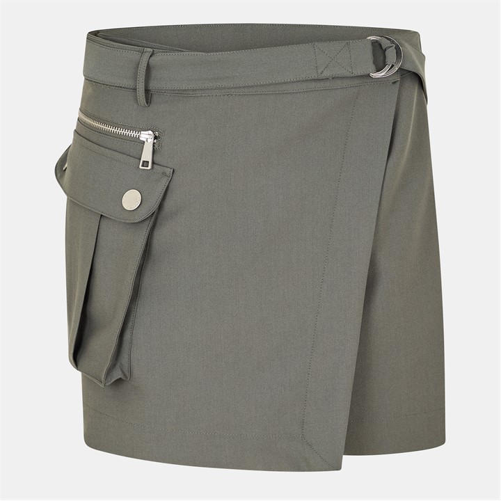 Jack Wills Cargo Wrap Skirt Shark Grey