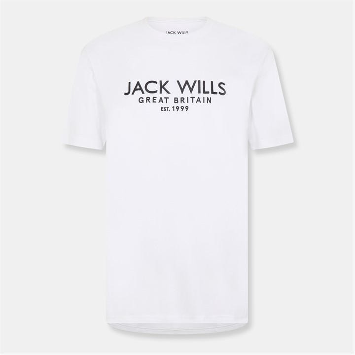 Jack Wills Carnaby Logo T shirt Mens White