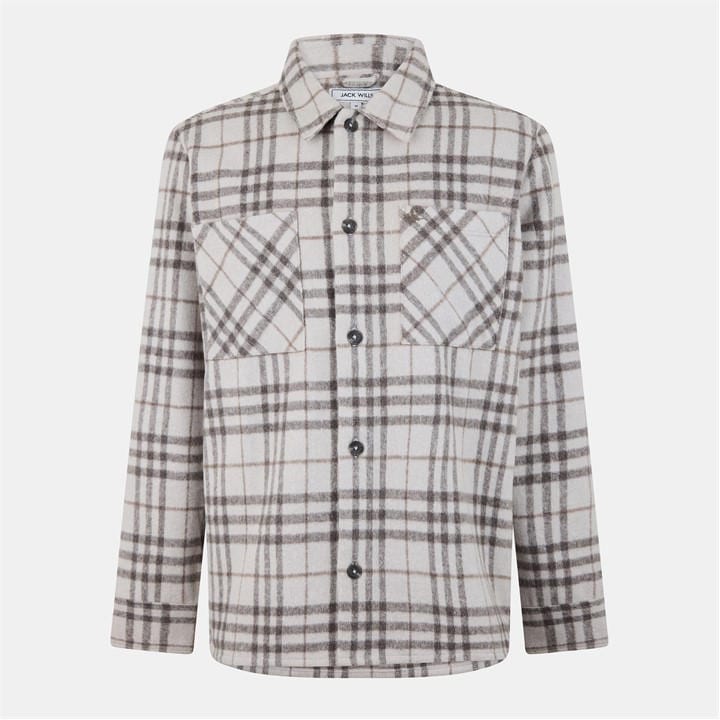 Jack Wills Check Overshirt Brown Check