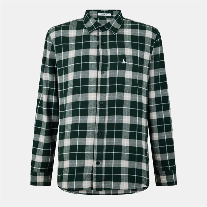 Jack Wills Check Shirt Evergreen
