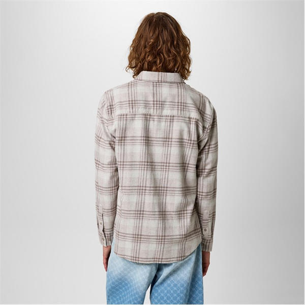 Jack Wills Check Shirt Oatmeal Marl