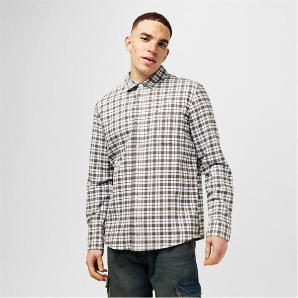 Jack Wills Check Shirt Smokey Olive