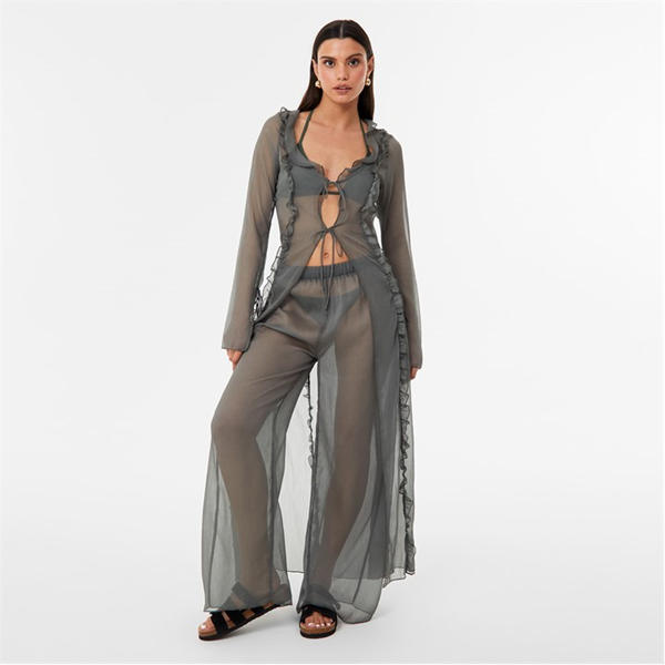 Jack Wills Chiffon Beach Trouser Khaki