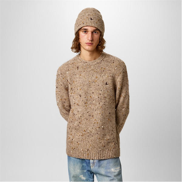 Jack Wills Chunky Twist Crew Sweater Trekking Marl
