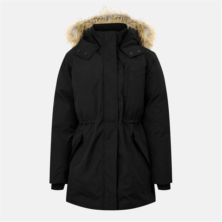 Jack Wills Cinched Parka Jacket Black