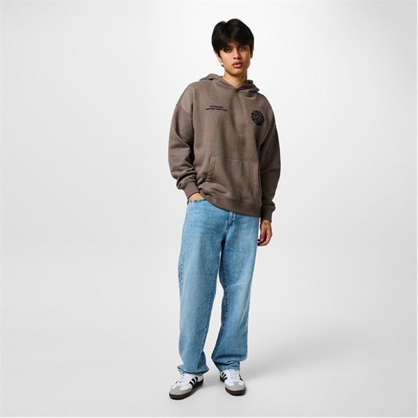 Jack Wills Circle Hoodie Brown Marl