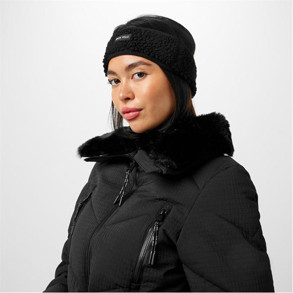 Jack Wills Collared Ski Puffa Jacket Black