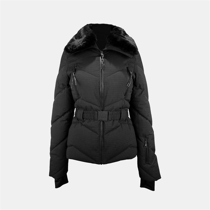 Jack Wills Collared Ski Puffa Jacket Black