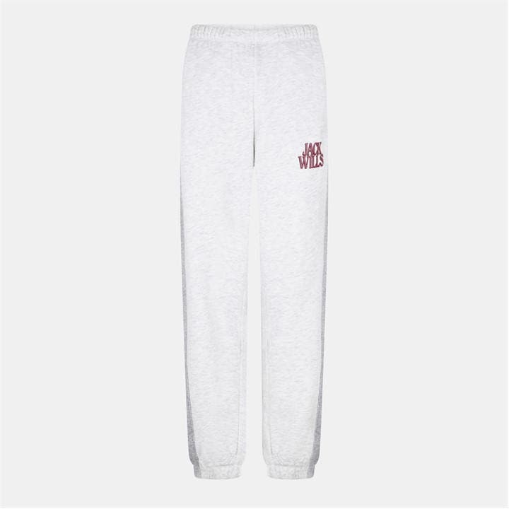 Jack Wills Contrast Logo Joggers Light Heather