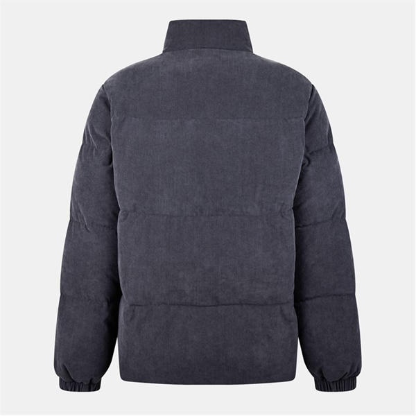 Jack Wills Corduroy Puffer Jacket Washed Black