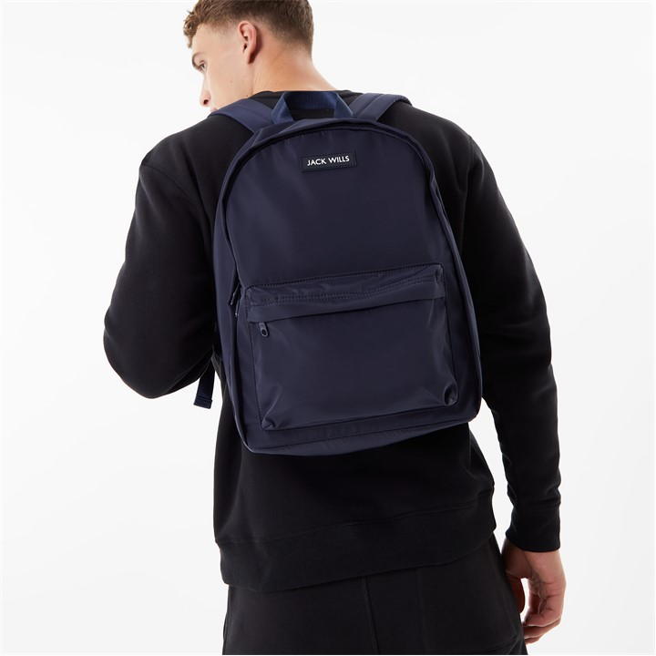 Jack Wills Core Nylon Backpack Navy