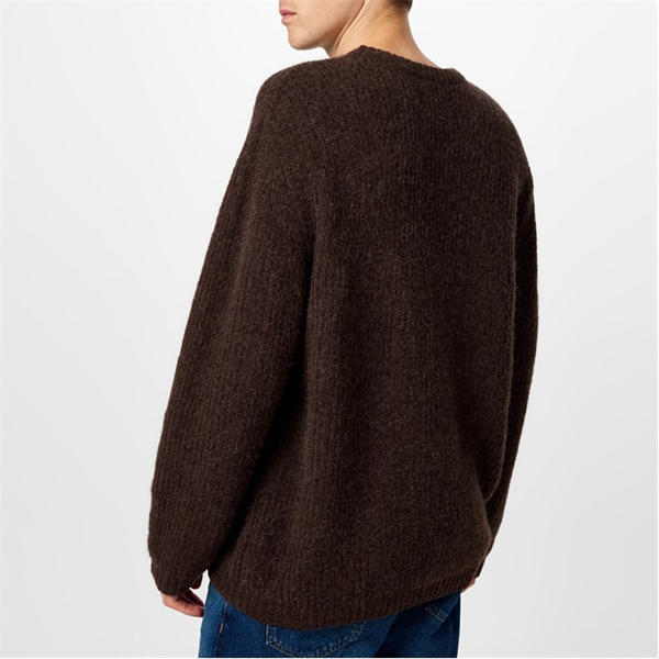 Jack Wills Cosy Slouch Crew Sweater Coffee Marl