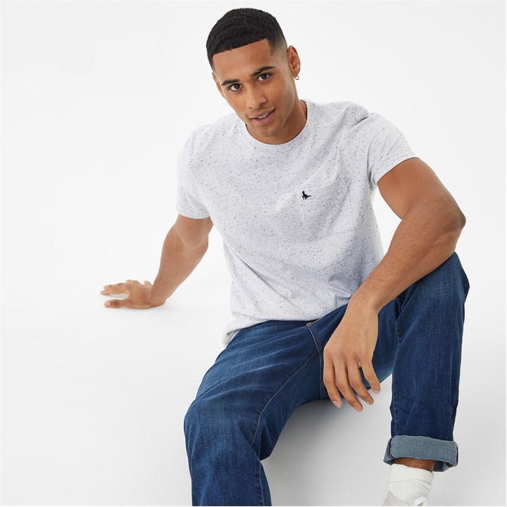 Jack Wills Croftdown Neppy T Shirt Ecru