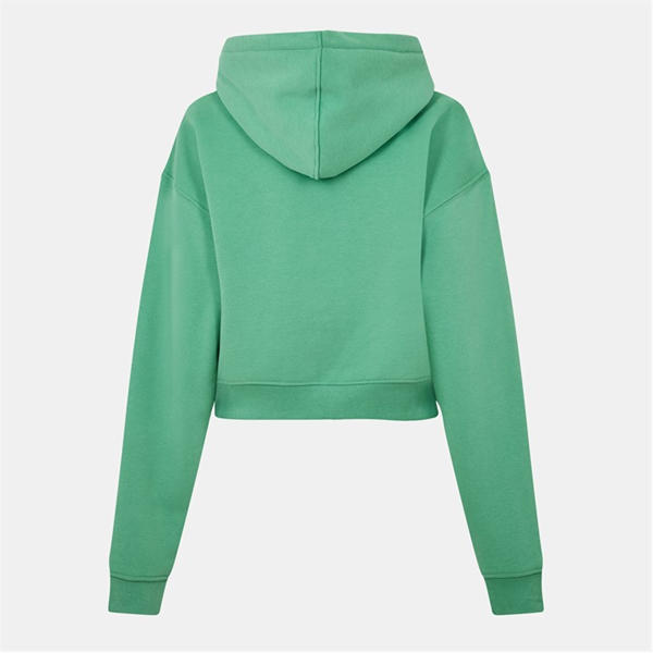 Jack Wills Crop Zip Through Hoodie Clover