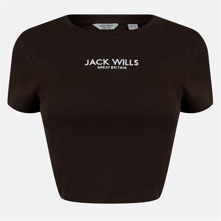 Jack Wills Cropped Baby T Shirt Col 1