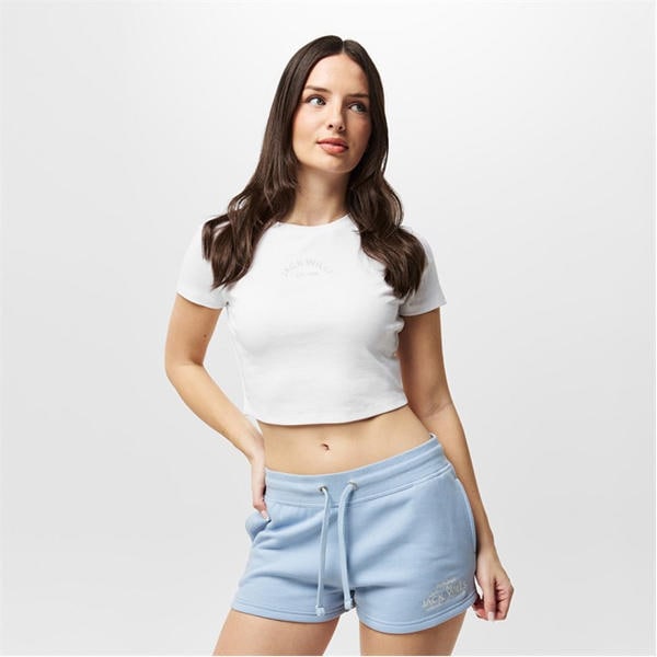Jack Wills Cropped Baby Tee White