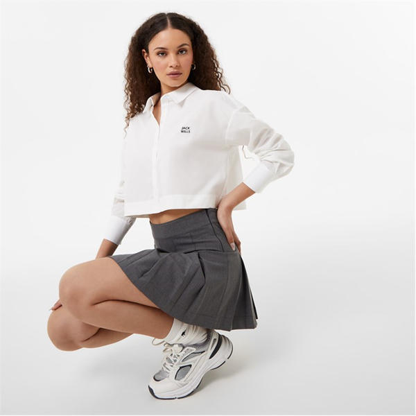 Jack Wills Cropped Logo Shirt White