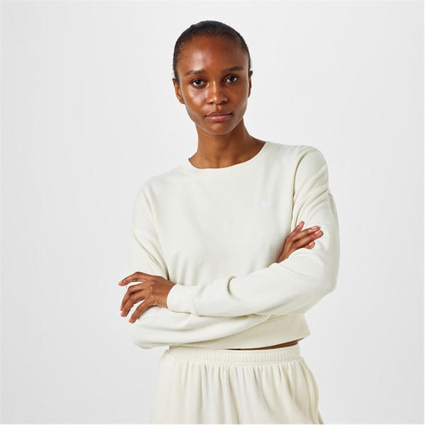 Jack Wills Cropped Modal Crewneck Sweater Womens White