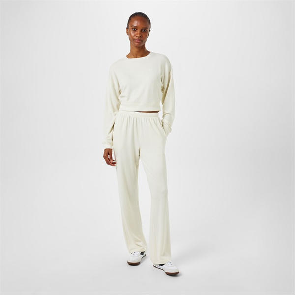 Jack Wills Cropped Modal Crewneck Sweater Womens White