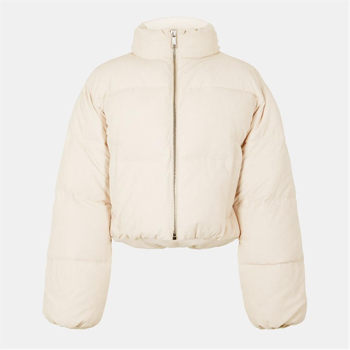 Jack Wills Cropped Puffer Jacket Cream