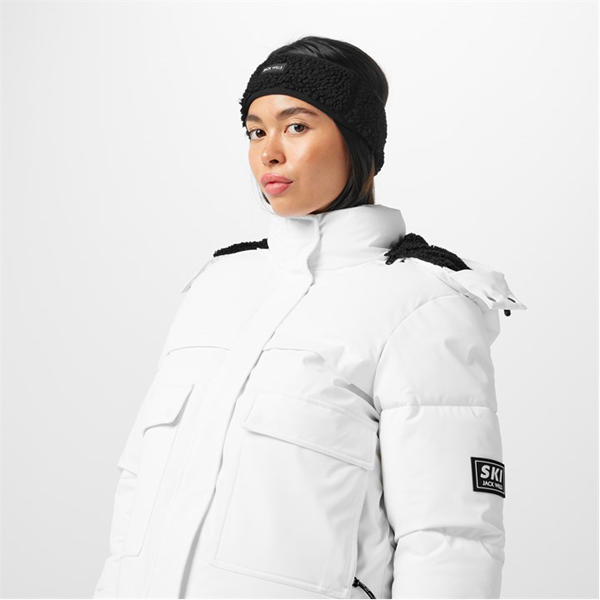 Jack Wills Cropped Puffer Jacket White