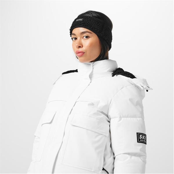Jack Wills Cropped Puffer Jacket White