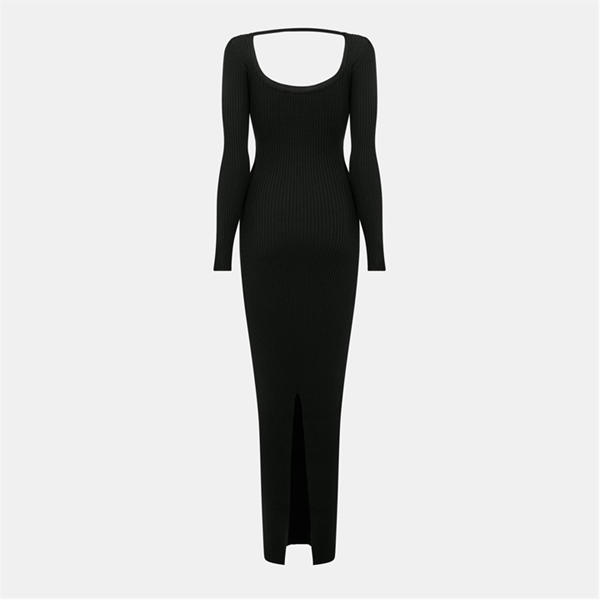 Jack Wills Cut Out Midaxi Dress Black