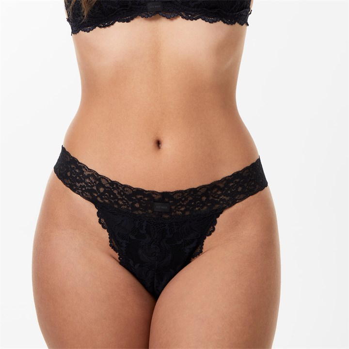 Jack Wills Daisy Thong Black