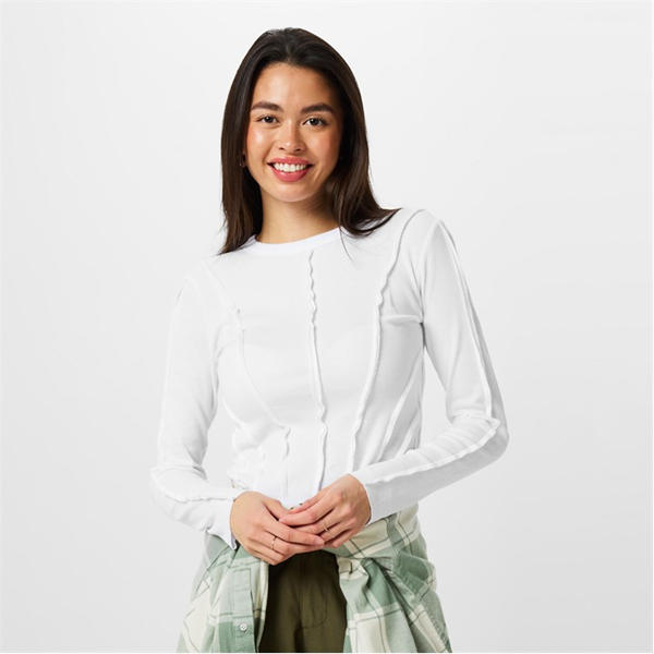 Jack Wills Detail Long Sleeve T Shirt White