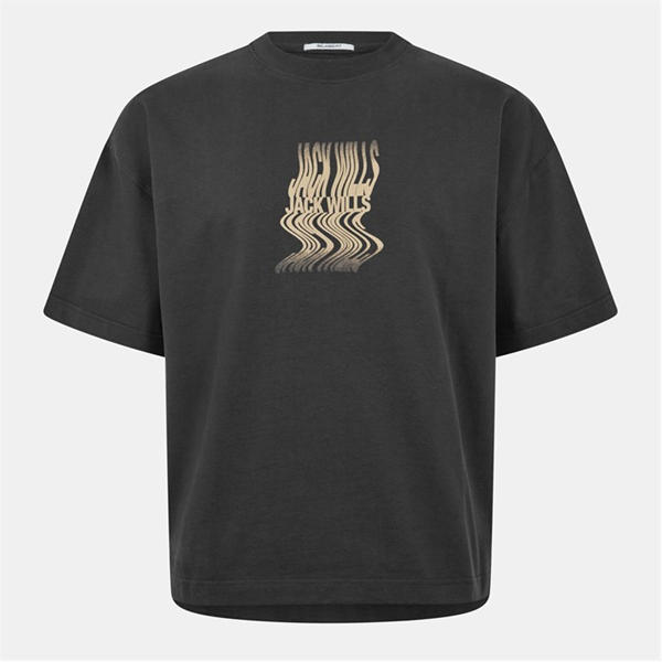 Jack Wills Distort T Shirt Washed Black