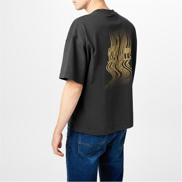 Jack Wills Distort T Shirt Washed Black