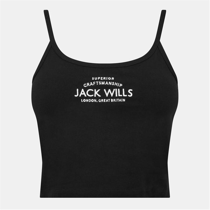 Jack Wills Double Strap Vest Black