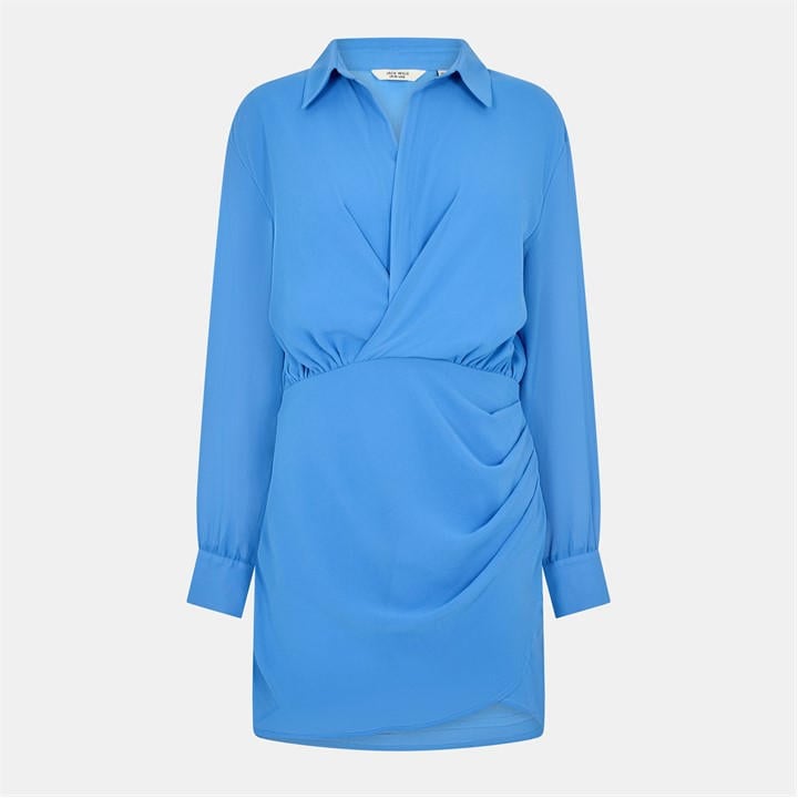 Jack Wills Draped Shirt Dress Ultra Marine