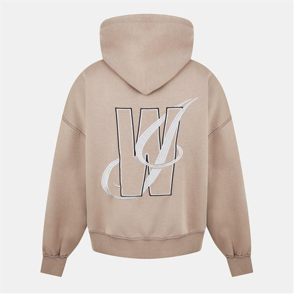 Jack Wills Drawstring Kangaroo Pocket Hoodie Moon Rock