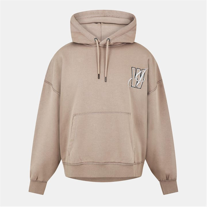 Jack Wills Drawstring Kangaroo Pocket Hoodie Moon Rock