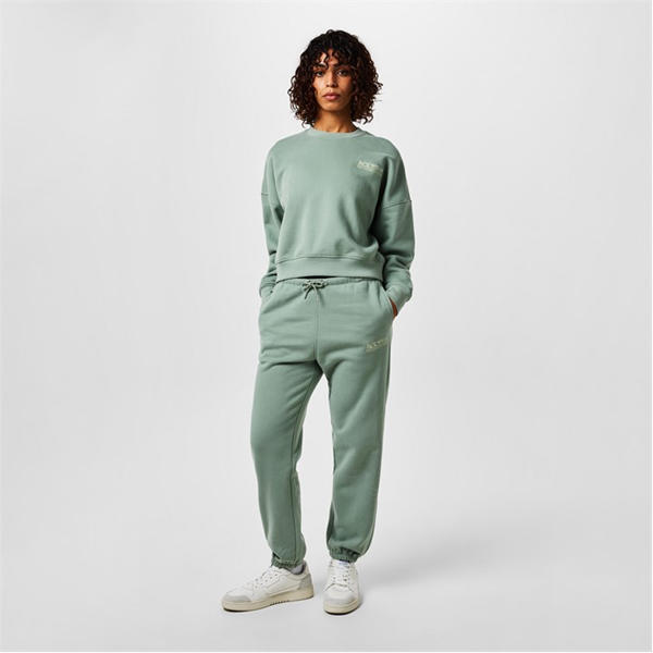 Jack Wills Embellished Logo Jogging Bottoms Iceberg Green