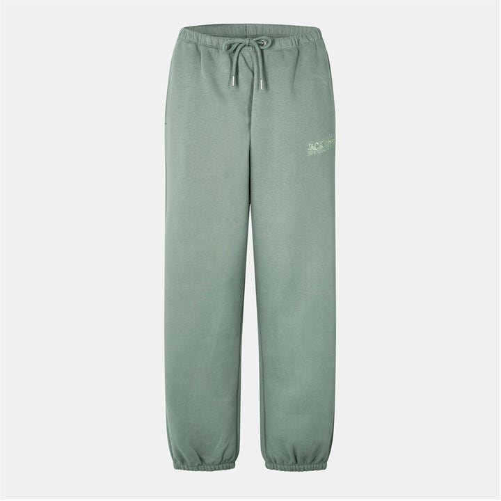 Jack Wills Embellished Logo Jogging Bottoms Iceberg Green
