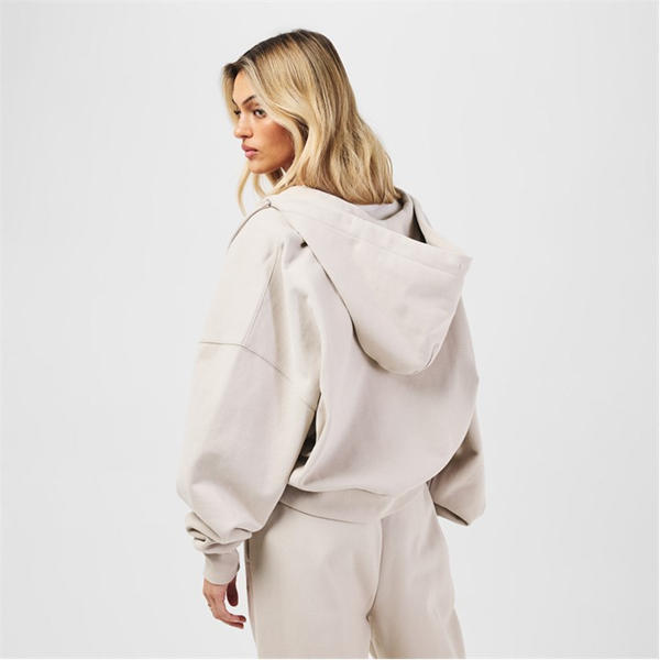 Jack Wills Emblem Zip Hoody Stone