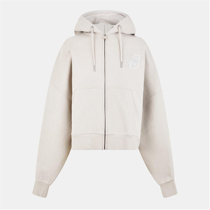 Jack Wills Emblem Zip Hoody Stone