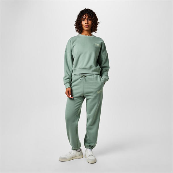 Jack Wills Embroidered Crew Neck Sweatshirt Iceberg Green