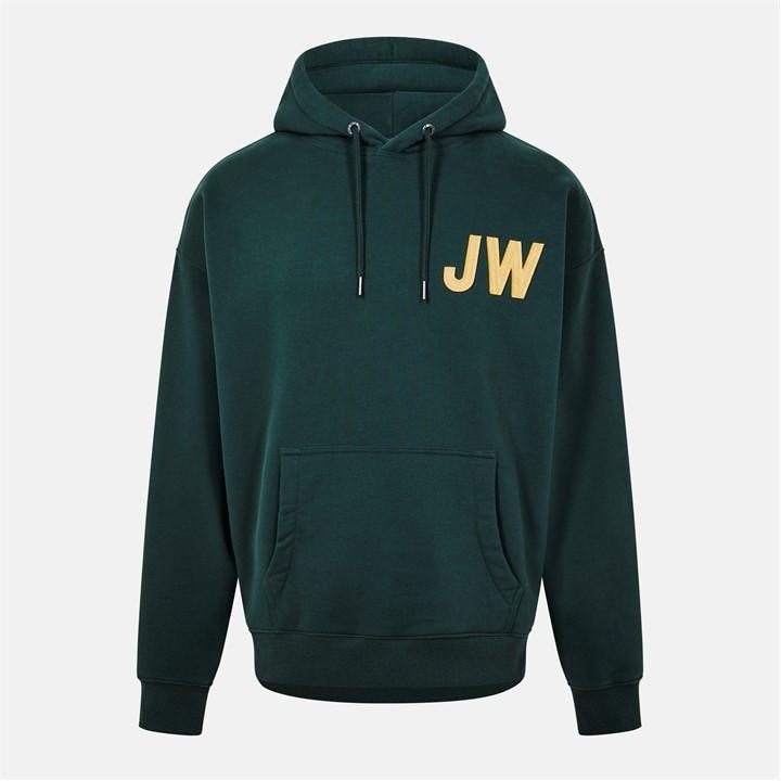 Jack Wills Felt Applique Hoodie Evergreen