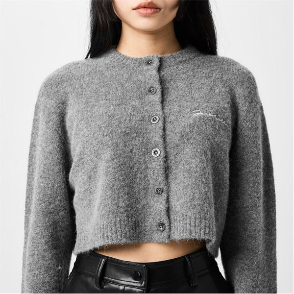 Jack Wills Fitted Cardigan Charcoal Marl