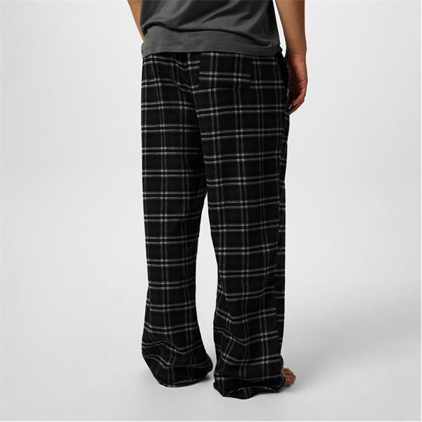 Jack Wills Flannel Check Trousers Black Check