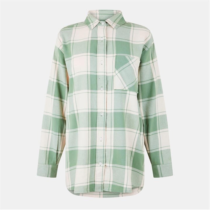 Jack Wills Flannel Shirt Iceberg Green