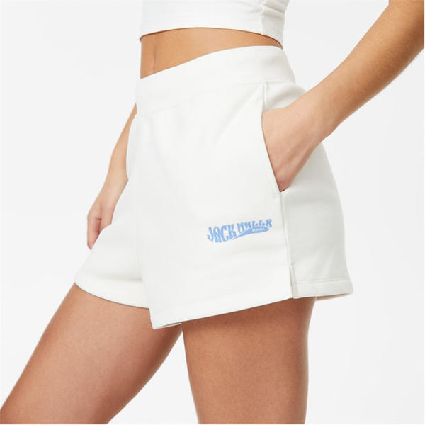 Jack Wills Fleece Shorts Vintage White