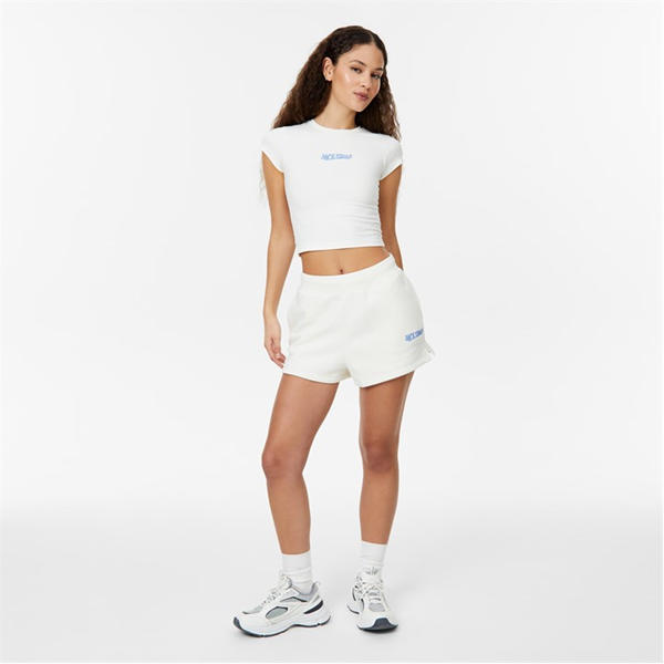 Jack Wills Fleece Shorts Vintage White