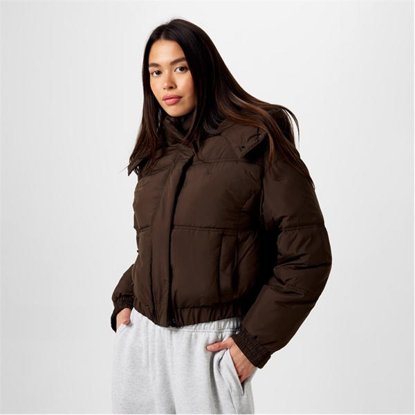 Jack Wills Fletcher Puffer Jacket Cocoa