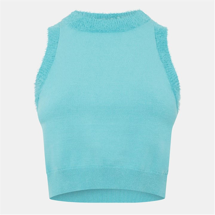 Jack Wills Fluffy Trim Tank Sea Jet