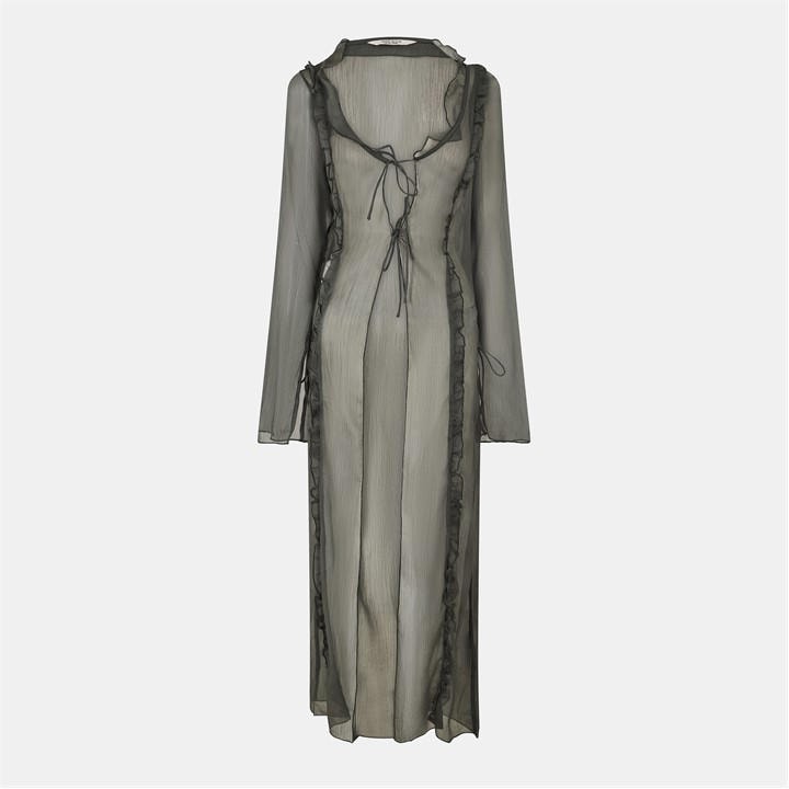 Jack Wills Frill Beach Cover Up Women Khaki