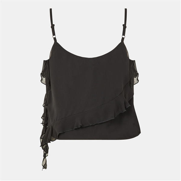 Jack Wills Frill Cami Top Black